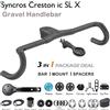 ULLICYC Manubrio da strada Syncros Creston IC SL X Carbon Cockpit con passaggio cavi interno completo per telaio SCOTT Addict Gravel con attacco gratuito