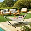 EUGAD Amaca Doppia Portatile con Supporto Resistente, Capacità 250kg, Letto Sospeso per 2 Persone, per Campeggio e Giardino, 280x106x100cm