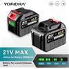 Yofidra Batteria al Litio Ricaricabile YOFIDRA 18-21V per Motosega Senza Spazzole, Trapano, Chiave Elettrica Compatibile con Batterie Makita 21V 18V