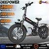 DEEPOWER Bicicletta elettrica pieghevole DEEPOWER 250W per adulti, con batteria nascosta rimovibile da 48V 15.6Ah, pneumatici da 20*4.0 pollici, 7 velocità, scheda intelligente, adatta sia per il pendolarismo