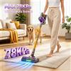 Honki Aspirapolvere Senza Fili Honki 78KPa, 45 Minuti di Autonomia, Display LED, Contenitore Polvere Grande 1.5L, Batteria Rimovibile 6*2200mAh, Aspirapolvere Portatile per Peli di Animali, Pavimenti e