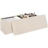 WOLTU Pouf Pieghevole a 2 Posti con Contenitore, Panca da Ingresso, Divano Contenitore, Pouf con Coperchio Rimovibile, Poggiapiedi 110x38x38cm