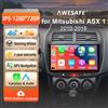 AWESAFE Autoradio Android da 10 pollici per Mitsubishi ASX 1 2010-2018, CarPlay e Android Auto wireless, Navigazione GPS, Supporto multimediale, Controllo al volante, Amplificatore subwoofer,