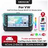 MEKEDE Autoradio Android 15 API35 MEKEDE con GPS e Navigazione 4+64G per VW Volkswagen Skoda POLO GOLF 5 6 PASSAT JETTA TIGUAN TOURAN Caddy, Lettore Multimediale Android con WiFi DSP RDS BT SWC, Schermo