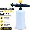 NONE Cannone schiumogeno a getto, kit lavaggio con lancia schiuma per Karcher K2 K3 K4 K5 K6 K7, generatore di sapone ad alta pressione