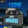 jsdsolar Batteria LiFePO4 da 12,8 V 76,8 Wh, 100 W, al litio per camper, roulotte e auto da turismo, con BMS intelligente 18650 per accumulo di energia ricaricabile da esterno con luce LED