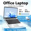 NONE Computer Portatile 14.1' con Windows 11, Intel Atom X7 A3950, Notebook PC per Gaming, 12GB RAM, 512GB/1TB SSD, 1920*1080, Computer per Ufficio