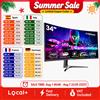 FYHXele Display Screen34 pollici curvo gaming monitor 165Hz 1ms UWQHD 3440x1440p 21:9 Ultrawide Desktop Display HDR400 FreeSync G-Sync 1500R VA schermo per PC
