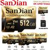 SAN DIAN Scheda Micro TF SD da 64GB 128GB 512GB U3 V30 A2 di Alta Qualità per Nintendo Switch Lite, Memoria Estesa per Console di Gioco