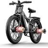 Shengmilo Bicicletta Elettrica da Montagna per Adulti con Doppio Motore da 2000W, Batteria Samsung Rimovibile 48V17.5Ah, Ruote Fat da 26 Pollici