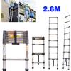 NONE Scala telescopica in alluminio 2,6m antiscivolo pieghevole portata 150kg robusta leggera salvaspazio adatta per casa giardino camper riparazioni pulizia bricolaggio uso interno esterno quotidiano