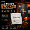AESTHET Processore AMD Ryzen 7 5700X3D 8-Core 16-Thread 4.1GHz AM4 96MB Cache L3 7nm CPU Desktop Senza Ventola R7 5700X3D 100-00001503