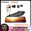WOLFBOX G930 Telecamera da Cruscotto WiFi 10 Pollici 4K, DVR Auto FOV 140, Telecamera Specchietto Retrovisore, Dash Cam Auto con Visione Parcheggio 24H, Registratore Video Touch Screen