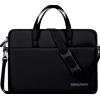 NONE Borsa Notebook 15.6 Pollici Nera | Vano Imbottito | Tasca Frontale | Tracolla Regolabile Rimovibile | Aggancio Trolley | Borsa Laptop Lavoro Ufficio Viaggio