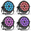 Yiflamefly 4 Pezzi Luci Par da 180W con LED RGBW da 18x10W, Luci Sceniche a Basso Rumore DMX Par Can per Matrimoni, Feste, KTV, Bar, Nightclub, Spettacoli