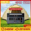 Oscal PowerMax2400 Pro Stazione di Alimentazione Portatile 2016Wh 2400W Generatore per Esterni 3500+ Cicli LiFePO4, Ricarica Rapida 1.2H, Doppi Altoparlanti