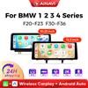 Ainavi Autoradio AINAVI per BMW Serie 3 F30 Android Auto F31 F34 F35 Carplay wireless Serie 4 F32 F33 F36 Multimedia per auto F20 F21 F22 F23 Serie 1 Serie 2 Schermo touch IPS ultra-wide Full HD 2400*900