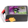 OVONIC Batteria Lipo OVONIC 6s 1550 mAh 22.2 V 150C con Connettore XT60 per Elicottero RC FPV, Aeroplano, Quadricottero, Hobby e Corse (1 Pezzo)