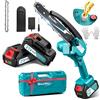 SEESII Motosega a Batteria da 6'' Mini Sega Elettrica Ricaricabile per Lavorazione del Legno e Potatura Giardino, Utensile Elettrico Compatibile con Batteria Makita 18V