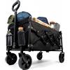 Carrello Pieghevole da Campeggio con Ruote, Capacità 75KG, Carrello Resistente per Esterni, Giardino, Picnic, Spiaggia