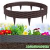 NONE Bordura per Giardino 15m, Bordo per Aiuole Effetto Rattan, Bordura in Plastica per Prato con Bordo per Falciatura e Cordoli