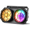 Nitehop Luci LED COB RGB Nitehop 200W, luce bianca fredda e calda, effetto strobo per palcoscenico, DMX512 per DJ, discoteca, feste, matrimoni, spettacoli in night club.