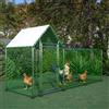 NONE Grande Pollaio in Metallo con Recinto per Galline da Giardino, Gabbia per Polli, Anatre e Conigli da Esterno, Recinto per Pollame