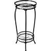 Bamworld Portapiante in metallo Bamworld, supporto per piante, sgabello nero con gambe alte, decorazione d'interni (30x30x70 cm)
