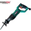 POSENPRO Sega elettrica a sciabola da 710 W, sega a sciabola a velocità variabile, impugnatura girevole a 180 gradi, kit con 2 lame per il taglio di legno/ferro/tubi metallici