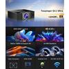 TouYinger Proiettore Completamente Sigillato con Supporto 4K HDR10 Full HD 2000 ANSI, Audio HiFi, Messa a Fuoco Automatica, Correzione Trapezoidale Automatica, Android 12.0, per Intrattenimento Familiare e