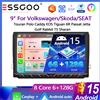 ESSGOO Autoradio Essgoo 9" Android 15 6+128G 4G per Seat/Skoda/VW Golf 5 6 Passat Polo Touran Tiguan Jetta Vento con DSP, Carplay Wireless, Android Auto, GPS, Navigazione, FM, AM, Wifi, Bluetooth, Controllo