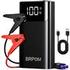 BSMOOM Avviatore d'emergenza per auto 12V 1500A con funzione booster batteria, power bank, fonte di alimentazione di emergenza, con luce LED e schermo LCD (adatto a tutti i motori a benzina o diesel fino a