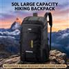 NONE Zaino da trekking da 50 litri di grande capacità, borsa da viaggio sportiva da uomo per attività all'aperto, impermeabile, per campeggio e arrampicata