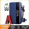 BSMOOM Avviatore di Emergenza per Auto 1000A/1500A PEAK con Compressore d'Aria, Gonfiatore Pneumatici Senza Fili, Booster Batteria Auto con Power Bank e Torce LED, Avviatore 12V per Tutti i Veicoli a Benzina
