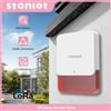 staniot Sirena Wireless Stroboscopica Staniot LoRa 115dB ad Alto Decibel con Funzione Anti-Manomissione, Raggio di Trasmissione 500m, Allarme Antifurto Intelligente per la Sicurezza Domestica Smart