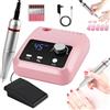 NONE Kit professionale per manicure e pedicure con fresa per unghie a 45000 giri/min, levigatrice, lima per unghie 6 in 1, lima per unghie in gel con interruttore a pedale