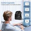 NONE Ventilatore da scrivania a 4 velocità, flusso d'aria più potente, portatile, piccolo, ricaricabile, ultra silenzioso, mini ventilatore personale per ufficio, camera da letto, casa, cucina, attività