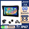 Jansite Display Digitale Portatile da 5/7 Pollici per Moto con Carplay Wireless, Android Auto, BT, DVR, TPMS, Impermeabile IP67