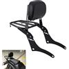 Samger Portapacchi Posteriore con Schienale Sissy Bar per Honda CMX300 CMX500 Rebel 2017-2020, Accessori Portaoggetti Posteriore per Moto