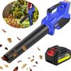 NONE Soffiatore per Foglie a Batteria 3000W, Aspiratore per Foglie con Batteria 2000mAh e Caricabatterie, 6 Velocità Leggero per Giardino Grondaie Garage + Tritafoglie