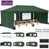 Loefme Gazebo Pop-Up LOEFME 3x6M, Tenda Portatile da Esterno Impermeabile e Antivento con 6 Pannelli Laterali, Struttura Pieghevole Resistente, Facile da Montare per Giardino, Patio, Campeggio, Barbecue,