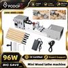 NONE Mini tornio per legno Podofo 24V, utensile rotante per lucidatura, foratura e creazione di perline con regolazione a 7 velocità da 2000-8000 giri/min, kit di utensili multifunzione per la lavorazione