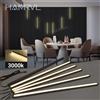 HAMRVL Kit di illuminazione a LED da incasso per pannelli murali - Strisce luminose adesive per decorazioni interne, doghe in legno, cucina, casa, scale, armadio, vetrina per statuette, nero, 50CM/1M, barra