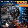 GUHUAVMI Nuovo Smartwatch Militare da Esterno 2026, Batteria da 1000 mAh a Lunga Durata, Monitoraggio Fitness, Orologio Sportivo Tattico Impermeabile con Torcia, Braccialetto con Chiamate Bluetooth per Uomo,