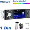 Mopect Autoradio MOPECT Single 1 DIN con Telecamera Posteriore, Schermo IPS da 4.1 Pollici, 7 Colori, Scheda TF, BT5.0, AM/FM, USB