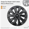 MOTENIO Copricerchio da 18 pollici stile Sakura per Tesla Model 3 2017-2023, coprimozzo, copriruota di ricambio per auto, copriruota completo per cerchione