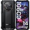 OUKITEL WP28E Telefono Rugged Sbloccato, 64GB ROM/TF 1TB, Batteria da 10600mAh, Smartphone con Schermo da 6.52", Fotocamera da 13MP, Dual 4G