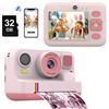 NONE Fotocamera Digitale per Bambini da 2,4 Pollici, Videocamera HD 1080P con Mini Stampante Termica e Registrazione Video, Stampa Istantanea, Regalo Festivo per Bambini