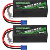 OVONIC Batteria Lipo OVONIC Rebel 100C 4S 5200mAh 14.8V con Connettore EC5, 2 Pezzi in Valigetta Rigida per Auto RC 1/8 Buggy Outcast Kraton 8S