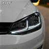 TYPY 2 Pezzi Fari LED per Volkswagen VW Golf 7 MK7 VII 2013-2017 con Indicatori di Direzione Sequenziali, Gruppo Luci Anteriori Non Compatibile con Modelli GTI e Xenon, Rosso Fumé Argento Blu